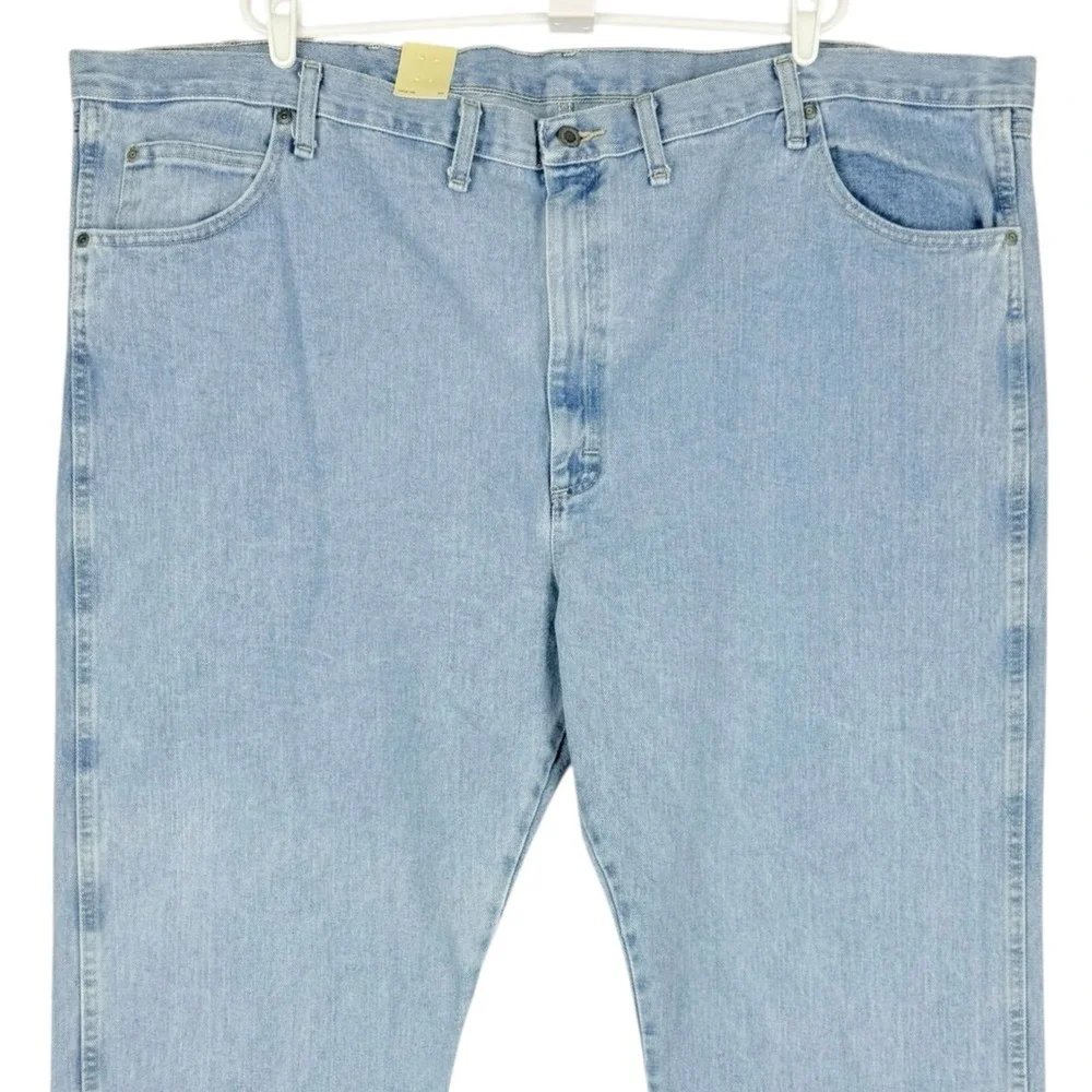 Wrangler Men's Rugged Wear Relaxed Straight Blue Denim Jeans Size 54x32 NWT - Picture 3 of 10